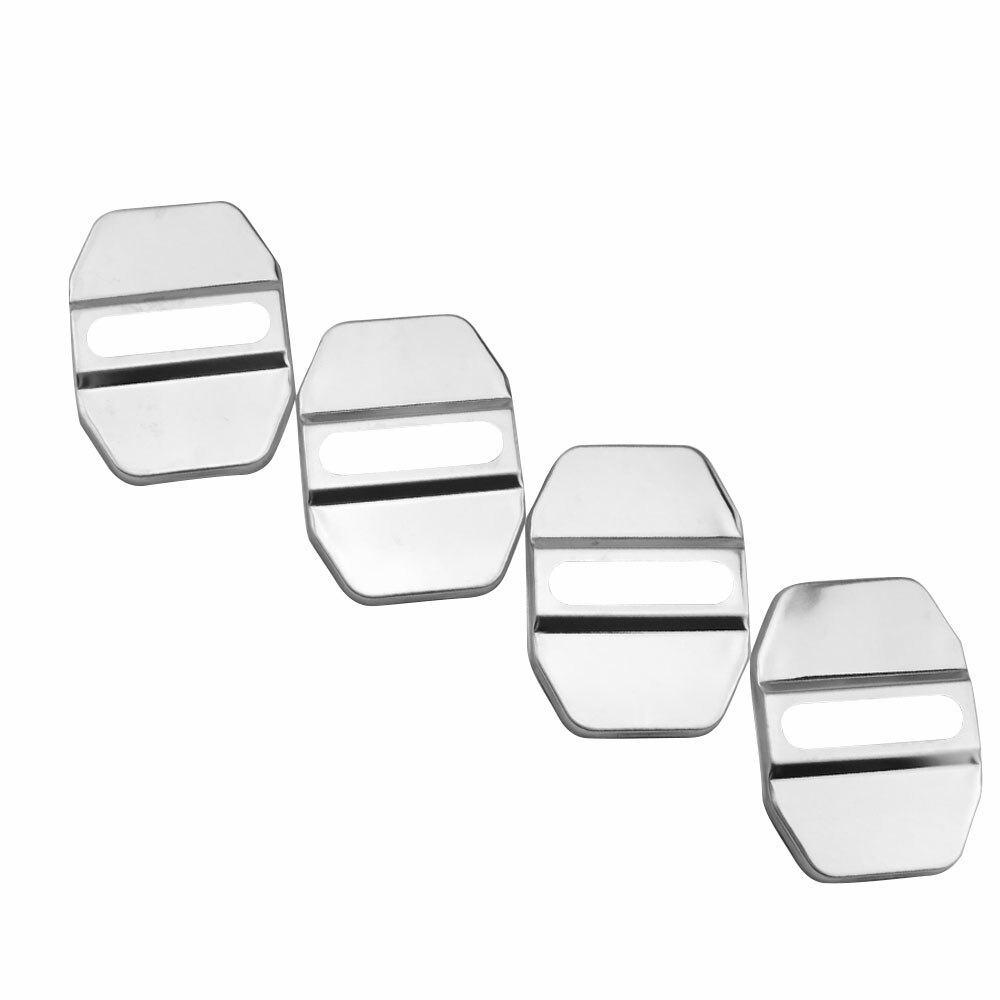 Cubierta de protección para cerradura de puerta de coche, accesorios para cerraduras de puerta Interior, embellecedor, para Jeep Compass 2th, , , ,: stainless silver