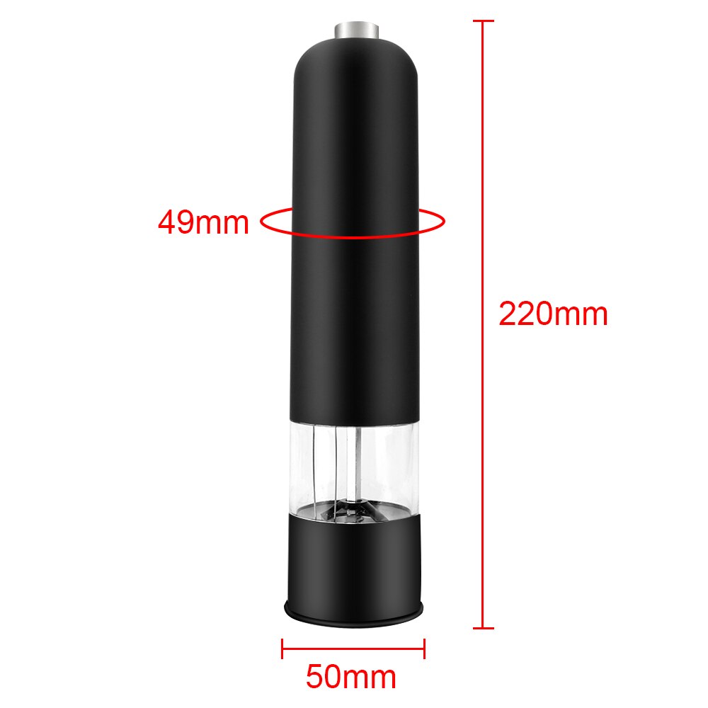Botella de condimentos para cocinar, molinillo de especias con luz LED, para restaurantes, accesorios de cocina, pimienta, molinillo de sal automático eléctrico