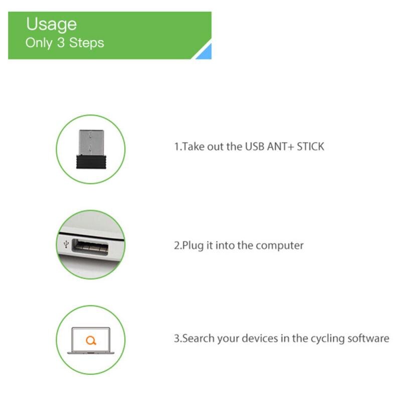 Adaptador USB ANT + Stick para Zwift, Sensor de velocidad TrainerRoad, 1 unidad