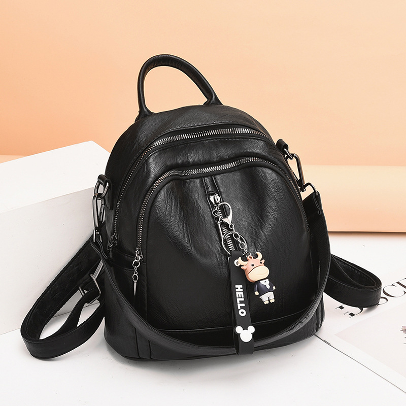 Mochila de cuero Pu de , Mochila de viaje de para mujer, mochilas escolares de , bolsos de hombro para mujer, bolso: Azul cielo