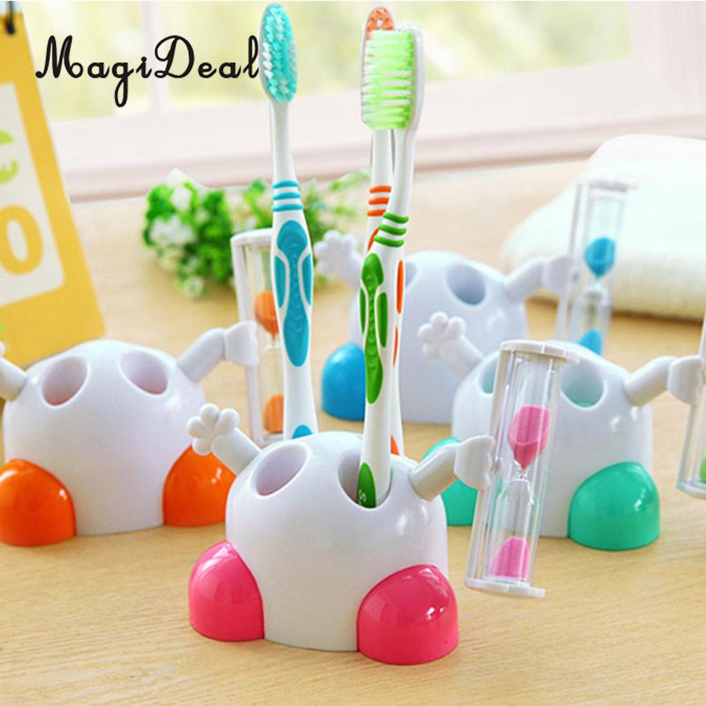 Magideal Tandenborstelhouder 3 Minuut Zandloper Tand Kids Borstelen Zandloper Met Brushholder Cup