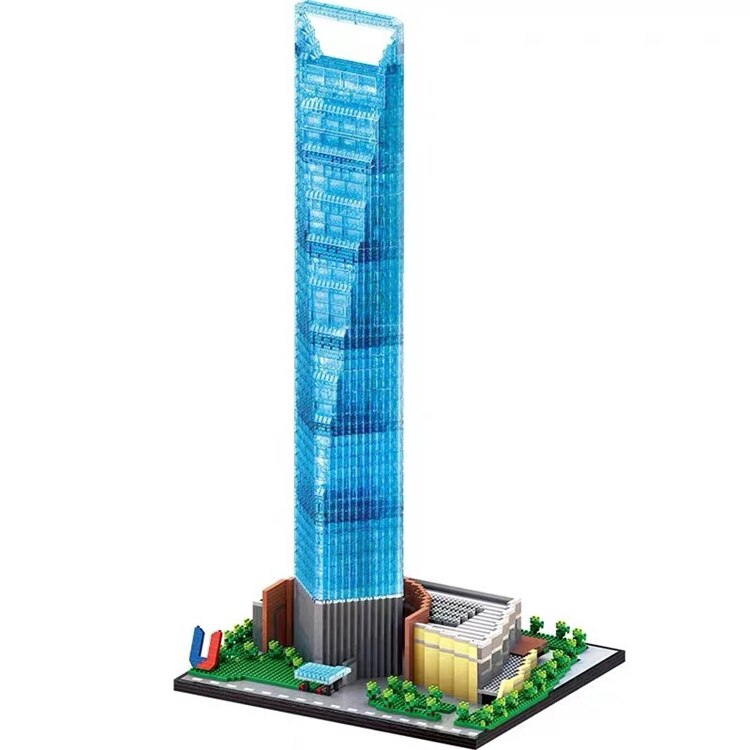 Lezi LZ8001-LZ8051 Set di modelli di architettura di fama mondiale Taj Mahal torre della gru gialla torre della cattedrale di san basio Micro Mini a: LZ8010( No Box)