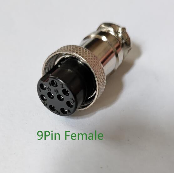 1PC GX16 2/3/4/5/6/7/8/9/10Pin 16mm Female Part Wire Panel Connector Aviation Plug Circular Socket: GX16-9P Female