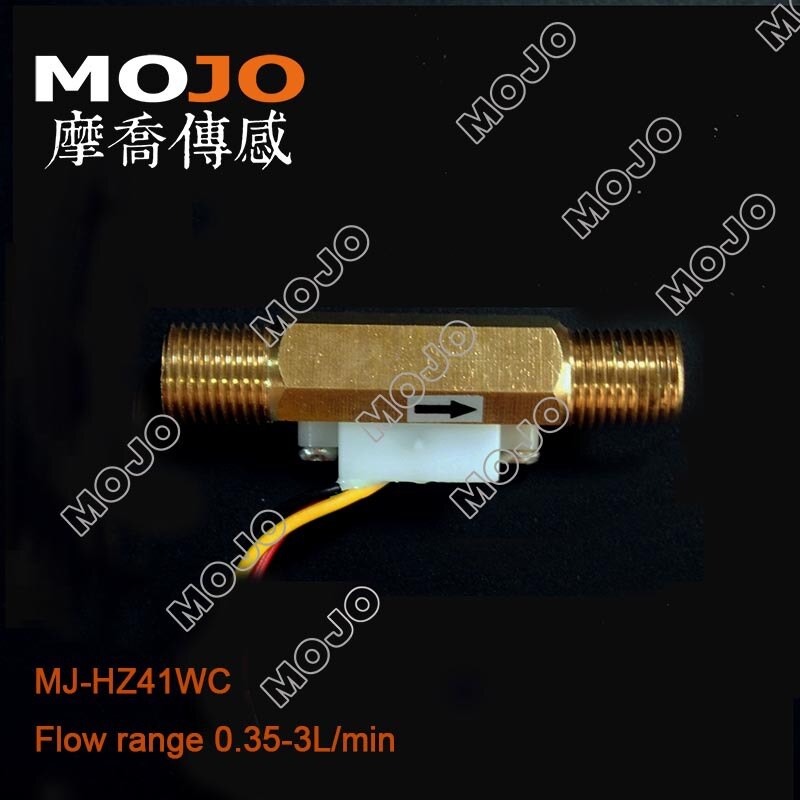 Hall Flow Sensor MJ-HZ41WC 0.35-3L/min Water Flow Meter G1/4"