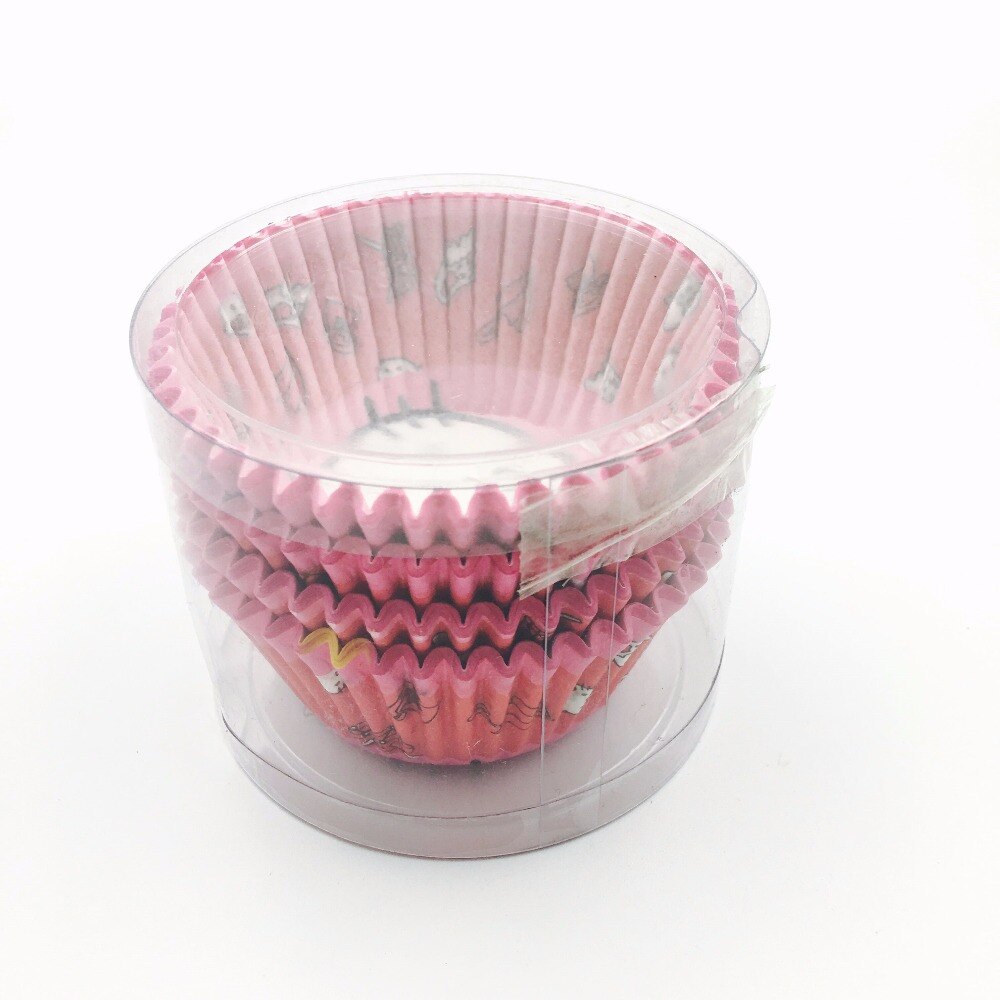 100 stks/partij Roze Kat Cupcake Liners Gevallen Cupcake Paper Cups Cake Decorating Gereedschap