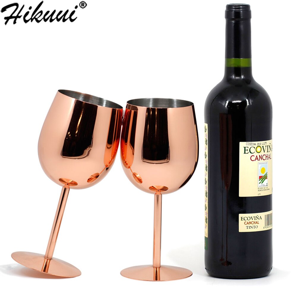 350 ml/550 ml Rose Gold Rvs Wijnglas Drinkbeker Champagne Goblet bar Keuken Gereedschap Feestartikelen