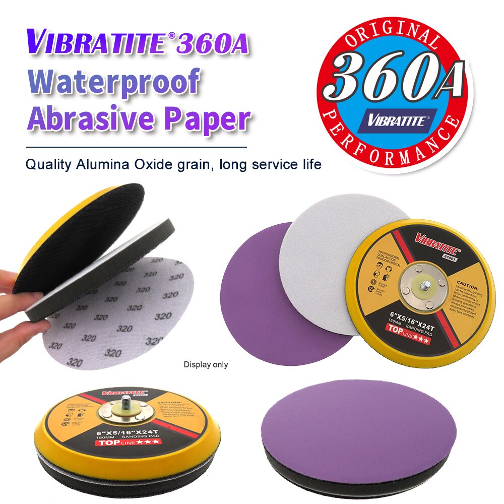 Sanding Discs 6 Inch Hook and Loop 60-10000 Grit Sandpaper 150 mm for Random Orbital Sander Woodworking Automotive Metal Car