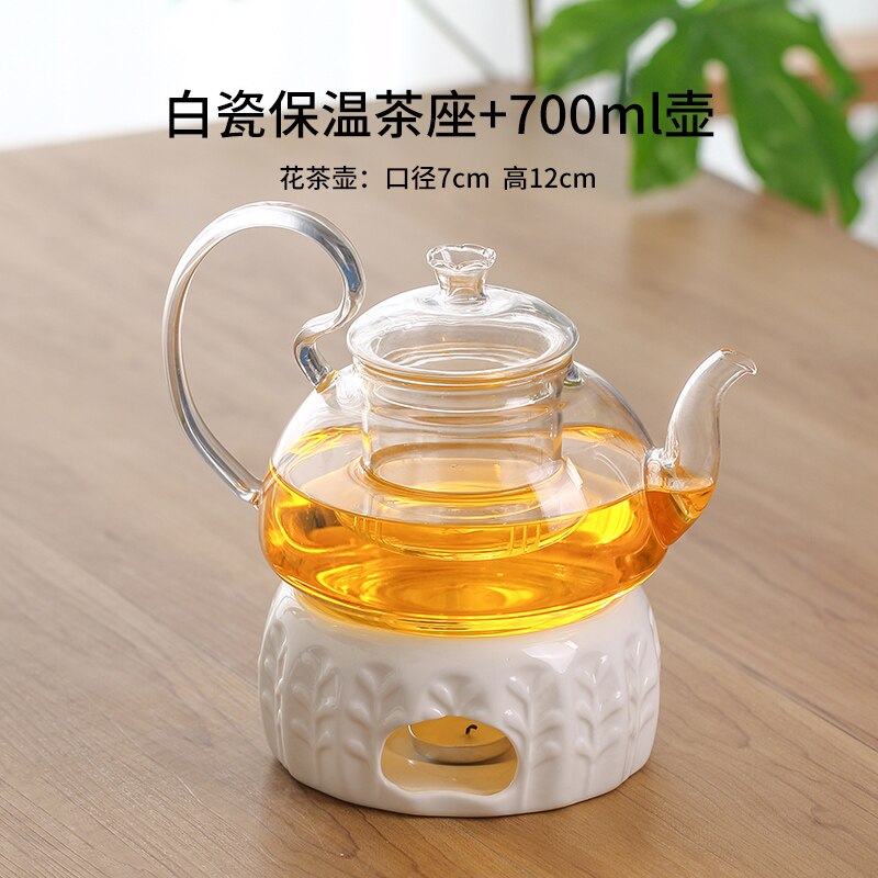 Modern Glass Teapot Base Candle Warmer Luxury European Style Teapot Trivets Outdoor Portable Chauffe Plat Heating Base JD50DZ: Style 3
