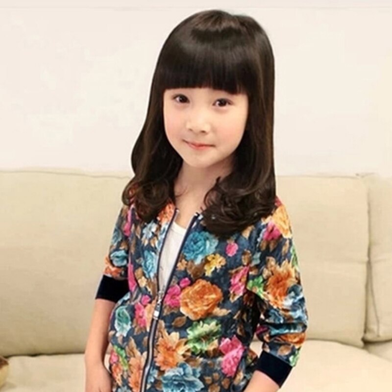 LANLNA-Peluca de princesa coreana para niños, coleta de pelo rizado, juego de pelucas para niños y niñas, conjunto de cabello con foto, conjunto de cabello rizado para bebé: EC202-2M33