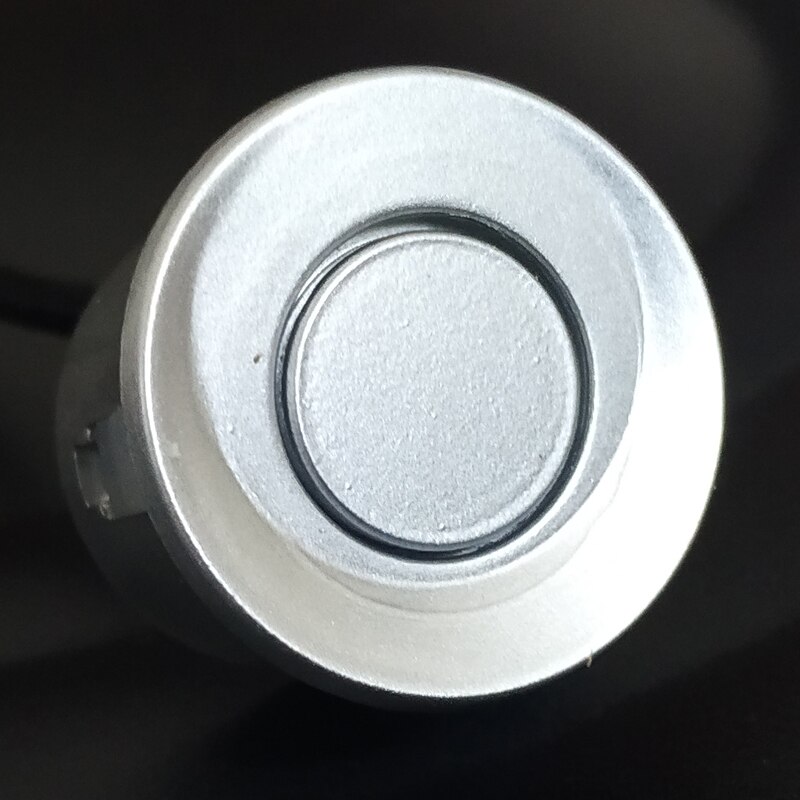 Auto Parktronic LED parking sensor with 4 sensors for parking reversing two language voice switchable detection system: Silver