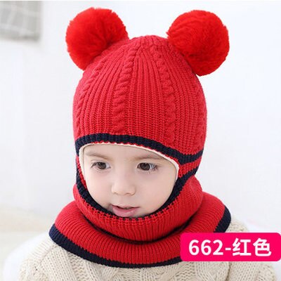 Baby Toddler Winter Warm Monkey Beanie Hat Earflap Knitted Cap Girl Boy Kids Children's ear knit cap: A