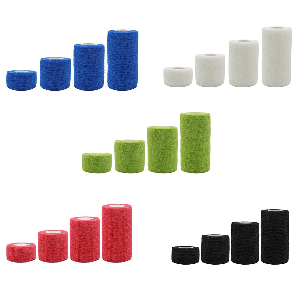 Colorful Sport Self Adhesive Elastic Bandage Wrap Tape 4 Size Finger Muscles Ankle Knee Arthrosis Bandage Wrap Protector