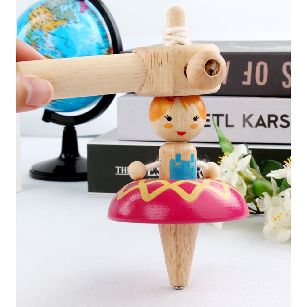 Prinses Houten Gyro Spinning Top Meisjes Speelgoed Kinderen Volwassen Relief Stress Desktop Tol Gyro Speelgoed Kinderen Verjaardagscadeautjes #30
