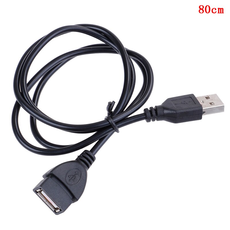 Kabel USB z Przełącznikiem ON/OFF - Mini-USB Męski na Żeński - 1m Czarny: 80cm