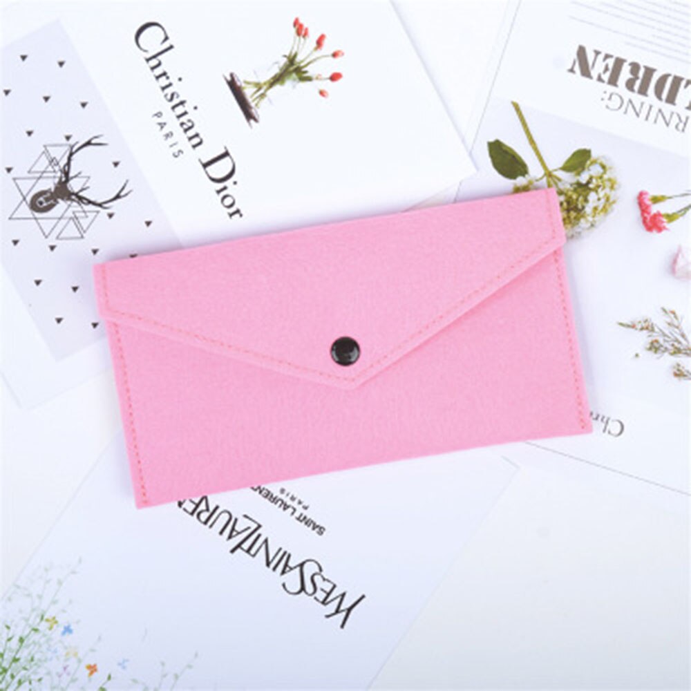 Felt Phone Case Wallet Slim Credit Card Holder ID Genuine Felt Buckle arriv: 8