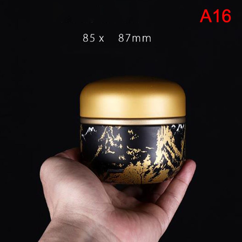 1pcs Japanese style Kitchen Tea Box Jar Storage Holder Sweetmeats Candies Cans Teaware Tea Caddies tin containers storage box: A16