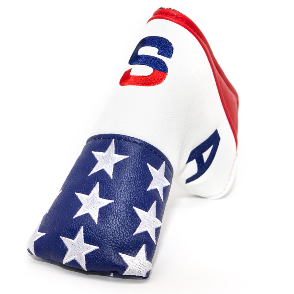 Golf Putter Cover,Golf Club Head Covers for Putter PU Leather Blade Putter Headcover with Magnetic USA Series: Default Title