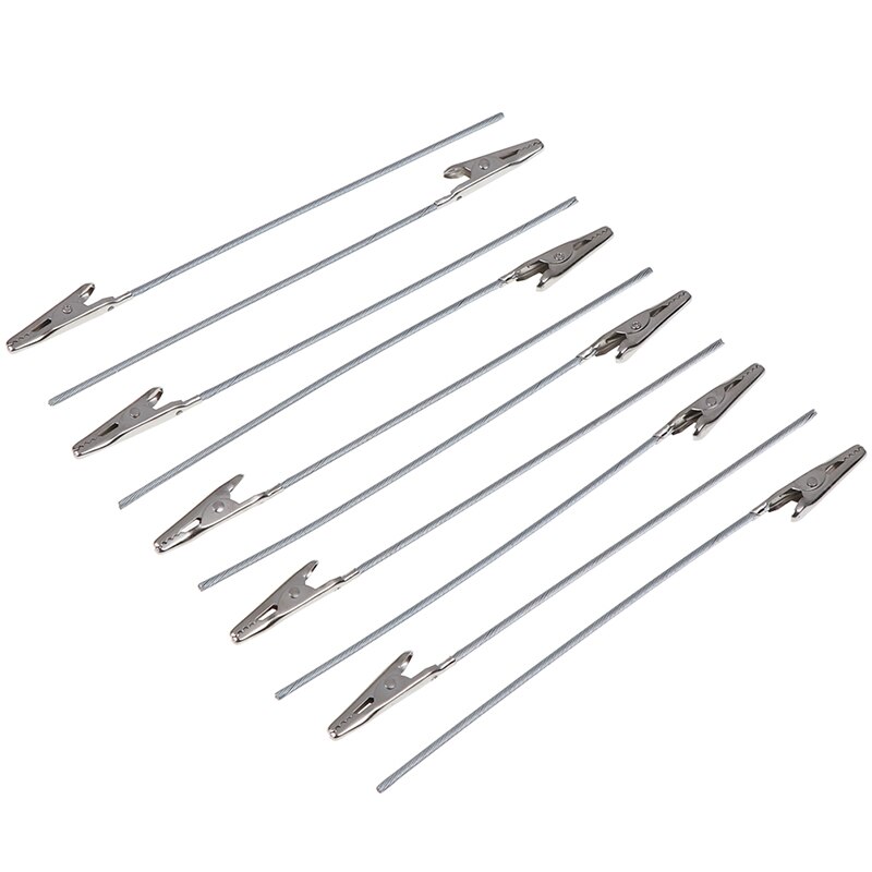 10pcs Non-insulated Alligator Clips Metal Electric Test Crocodile Clip Clamps Alligator Clip Wire Rope In Alligator Clips