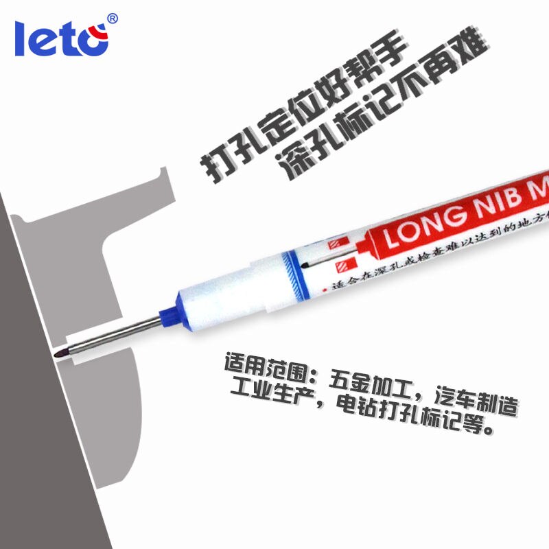 Stylo de marquage à tête longue pour chantier, 1 pièce, décoration, menuiserie pour trou profond, carreaux de céramique, stylo spécial à poinçon allongé