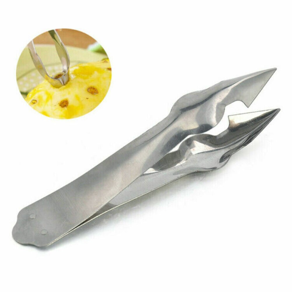 Pineapple Eye Remover Portable Stainless Steel Clip Fruit Core Seed Peeler Slicer Tongs Kitchen Utensil
