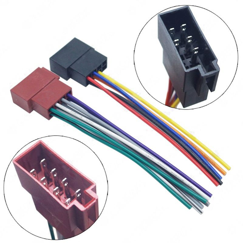 Iso Car Radio Plug Adapter Cable Power Speaker din Socket