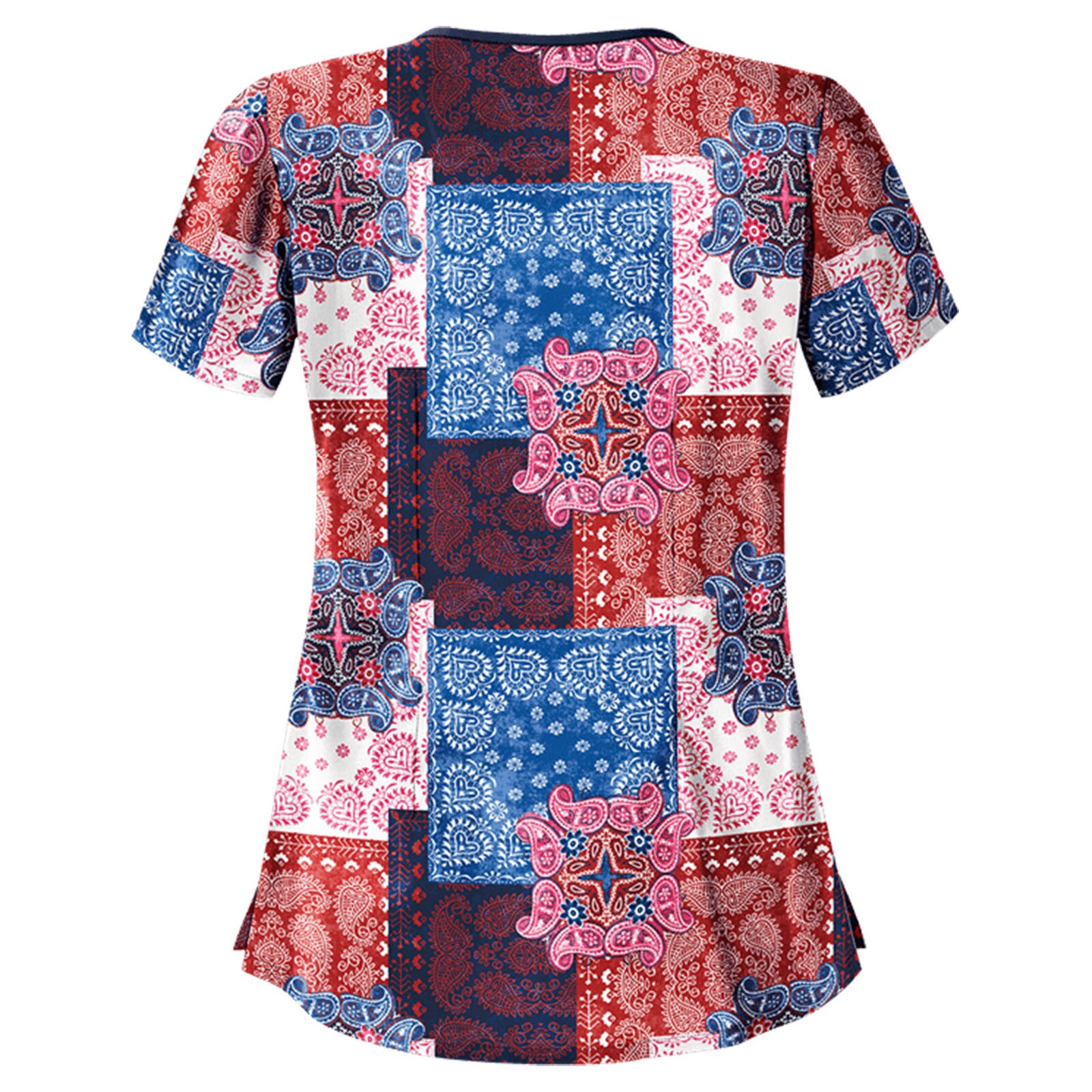 Nurses Uniform Women Printing Spa Beauty And Health Scrubs Tops Beauty Salon Work Uniform Beauty Salon Scrubs Tops Workwear