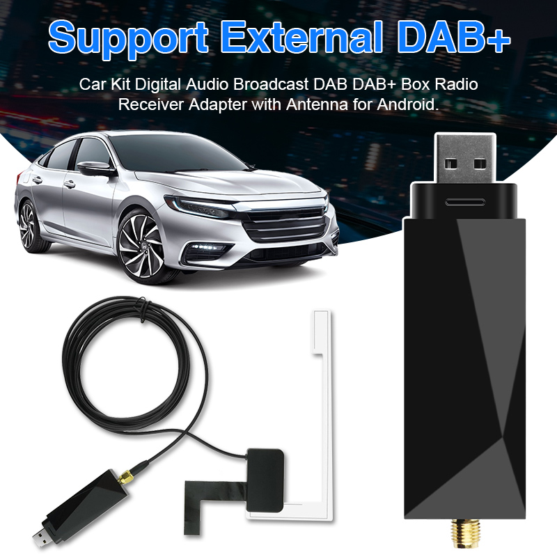 Universele Dab/Dab + Antenne Met Usb Adapter Android Auto Radio Gps Ontvanger Dab Dab + Signaal Stereo Speler Head Unit