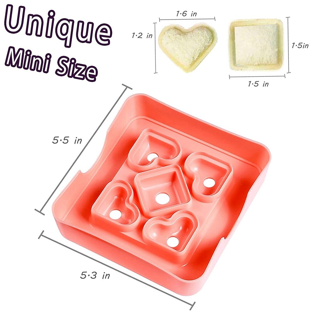 Sandwich Cutter and Sealer for Kids Bread Crust Cutter for Lunch Box Bento Box Snacks Party Platters