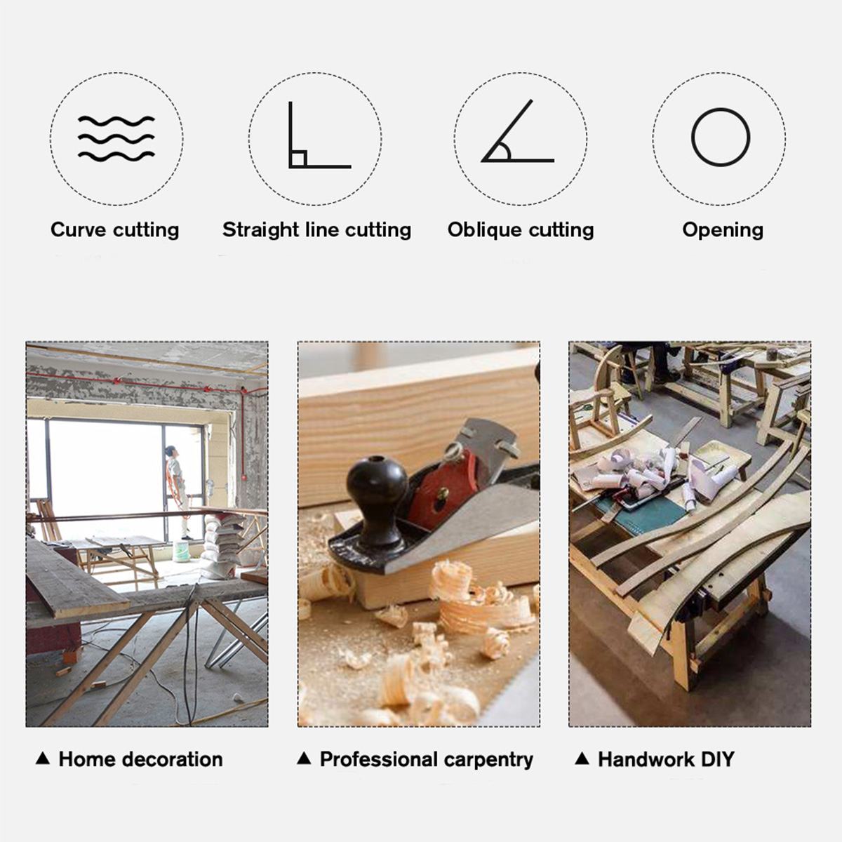 21V Draadloze Jig Zagen Elektrische Zaag 4 Speed Multifunctionele Houtbewerking Scroll Cutter Jigsaw Hout Metalen Bladen Voor makita Batterij