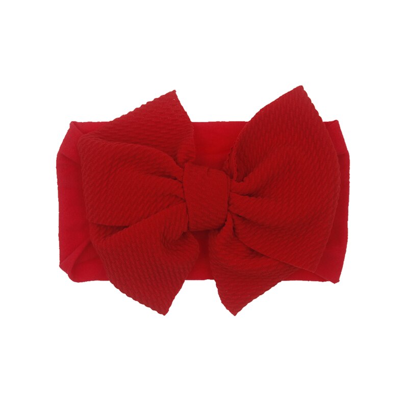 Baby nylon hoofdband zachte strik tulband haarbanden voor meisjes hoofdbanden elastische hoofddoek kinderhaaraccessoires: Rood