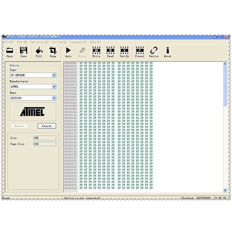 til ezp 2019 høy hastighet usb spi Programmerer 2011 Brukerstøtte 24 25 26 93 eeprom 25 blits bios