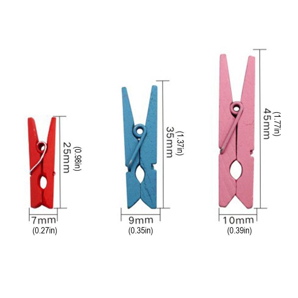 Colorful Natural Wooden Clothes Pegs Clothes Clips Wood Clamp DIY Photo Paper Peg Clothespin Craft 25mm/35mm/45mm