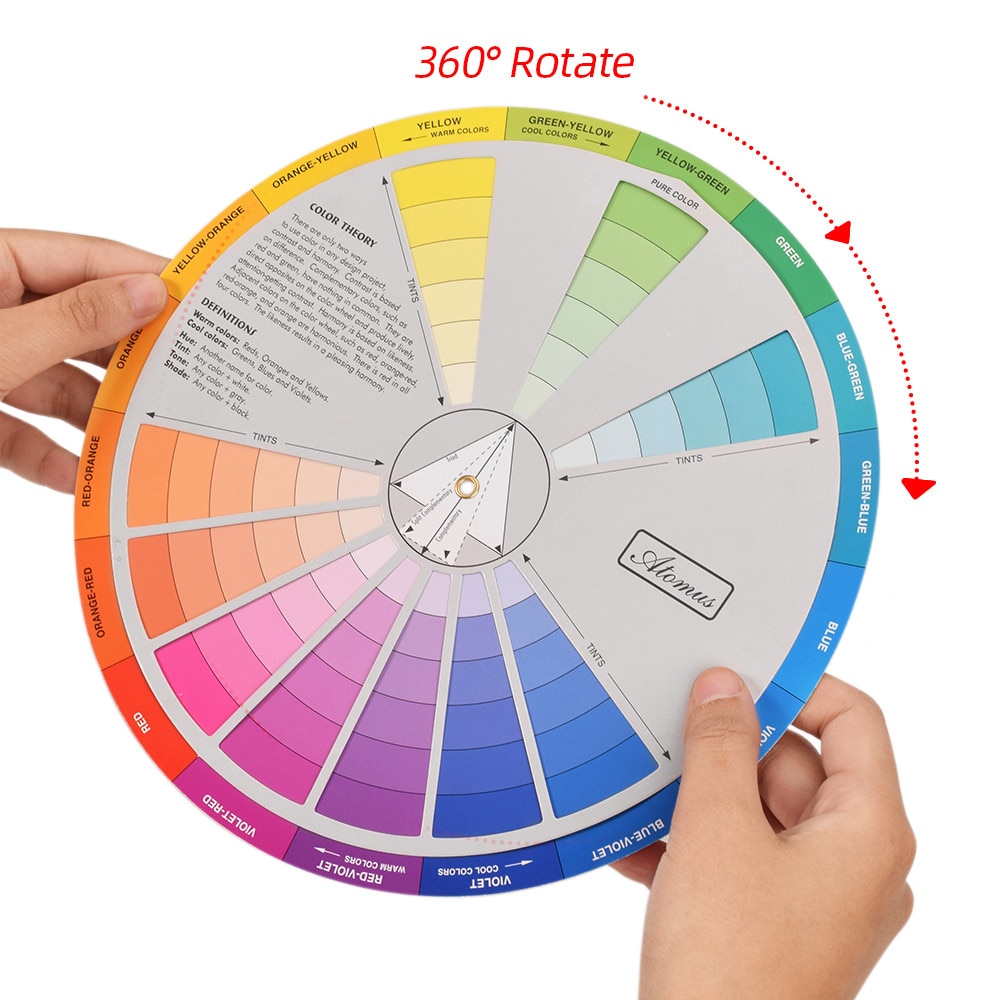 Papier de sélection de nuancier pratique pour tatouage, roue de couleurs, Guide de mélange de pigments pour ongles, fournitures de tatouage, accessoires