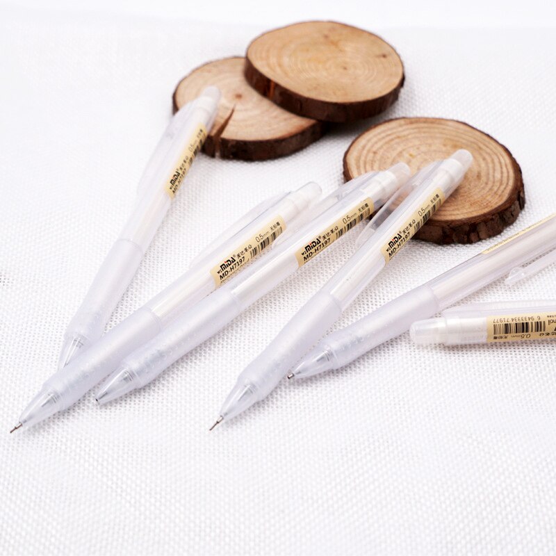 3Pcs Transparent Pencil 0.5/0.7mm Graphite Drafting Writting Automatic Mechanical Pencil School Office Supplies Stationery