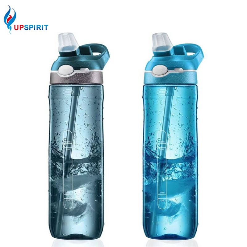 Upspirit tritan børn strå vandflaske plast høj kapacitet drikke kedel kop udendørs sport rejse protein shaker drinkware
