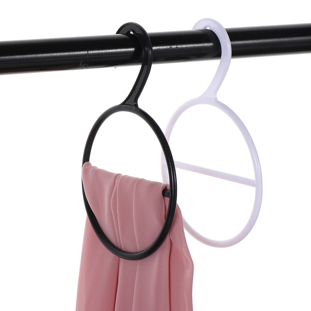 Circle Shape Shawl Scarf Hanger Multifunctional Coat Belt Tie Clothes Display Shelf Space Saving Organizer Plastic Storage Holde