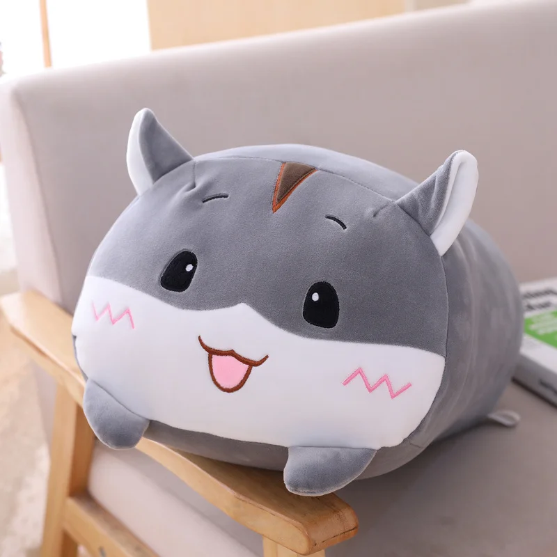 Oreiller d&#39;angle Bio Totoro 90cm, mignon, dessin animé japonais Sumikko Gurashi, animaux en peluche, de saint-valentin pour bébés filles: grey hamster / 55-60cm