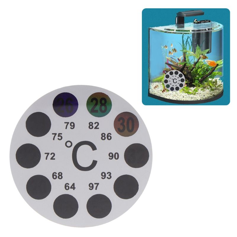 Aquarium Thermometer Sticker 18 Tot 36 Temperatuur Digitale Weegschaal Label Stick-On 77UD