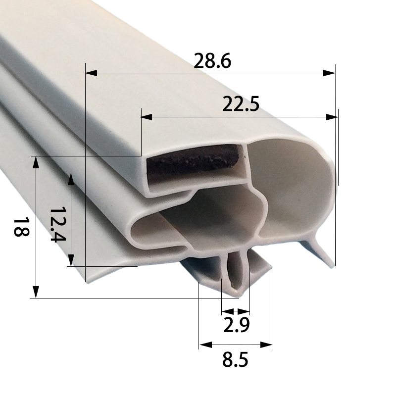 Dwuwarstwowa magnetyczna uszczelka lodówki o długości 2,5 m - zapobiegająca kondensacji, przedłużająca świeżość żywności: zielony