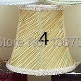 Mini Lamp Shade Pleated Lace Lampshade Fabric Lamp DIY Home Decoration, Clip on: 4 color style