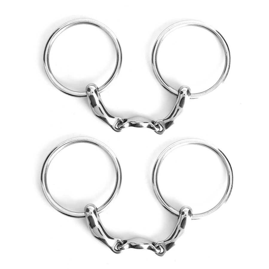 10 2 inch Snaffle Horse Bit W/ Curved Link Stainless Steel Small/Big