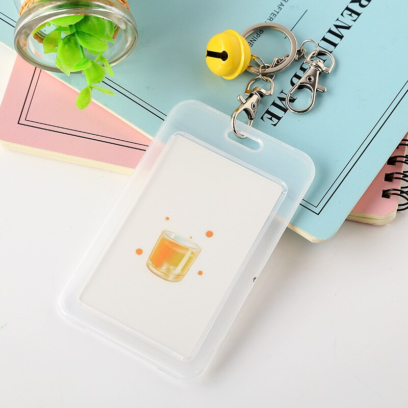 Bank Credit Card Holder Card Cover Cartoon Cute Student Bus ID Card Cover Bag Women Men Keychain Card Case Kids