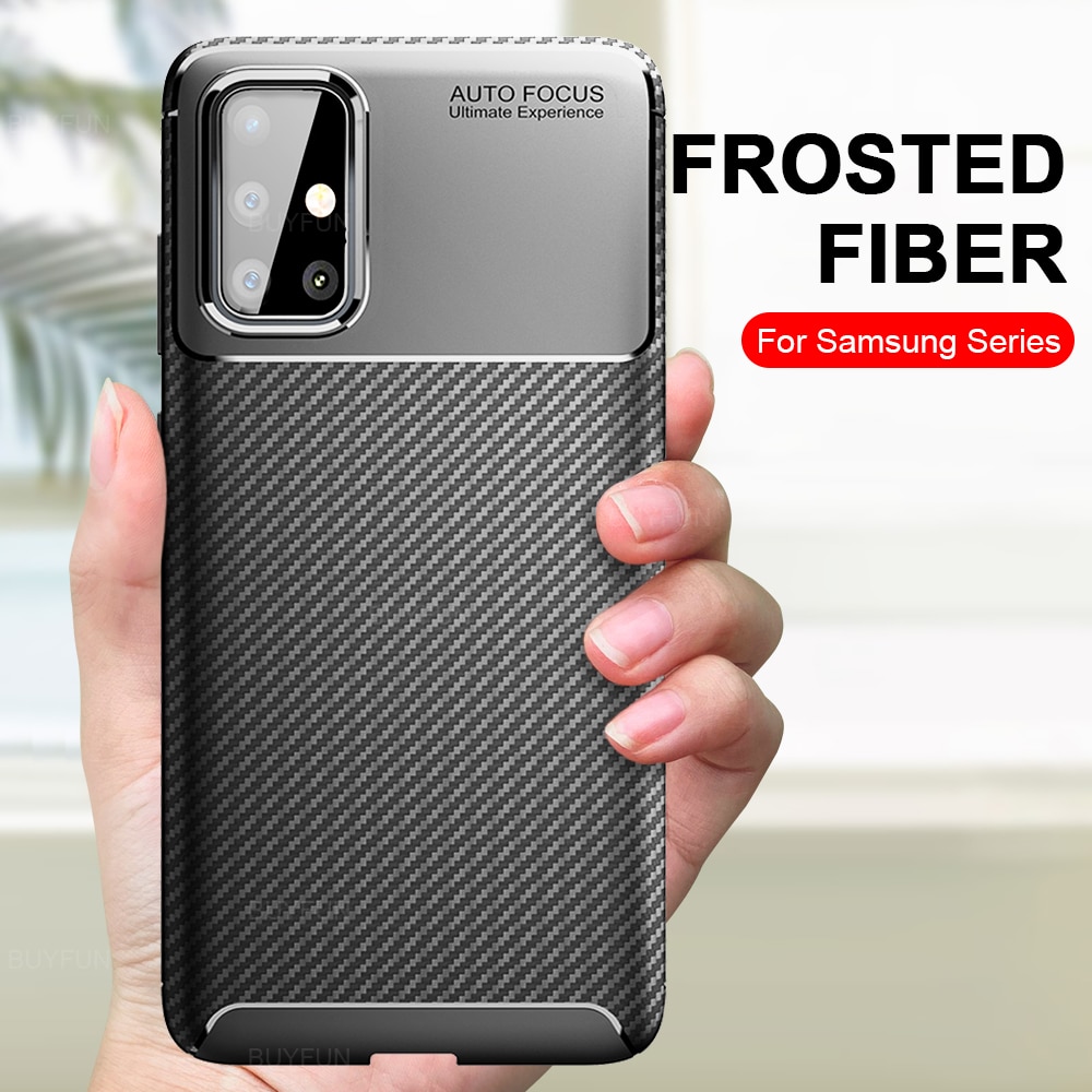 Case Voor Samsung Galaxy A71 A51 Carbon Fiber Magnetische Attractie Bumper Voor Samsung A71 A51 Een 71 Een 51 Siliconen telefoon Cover Coque