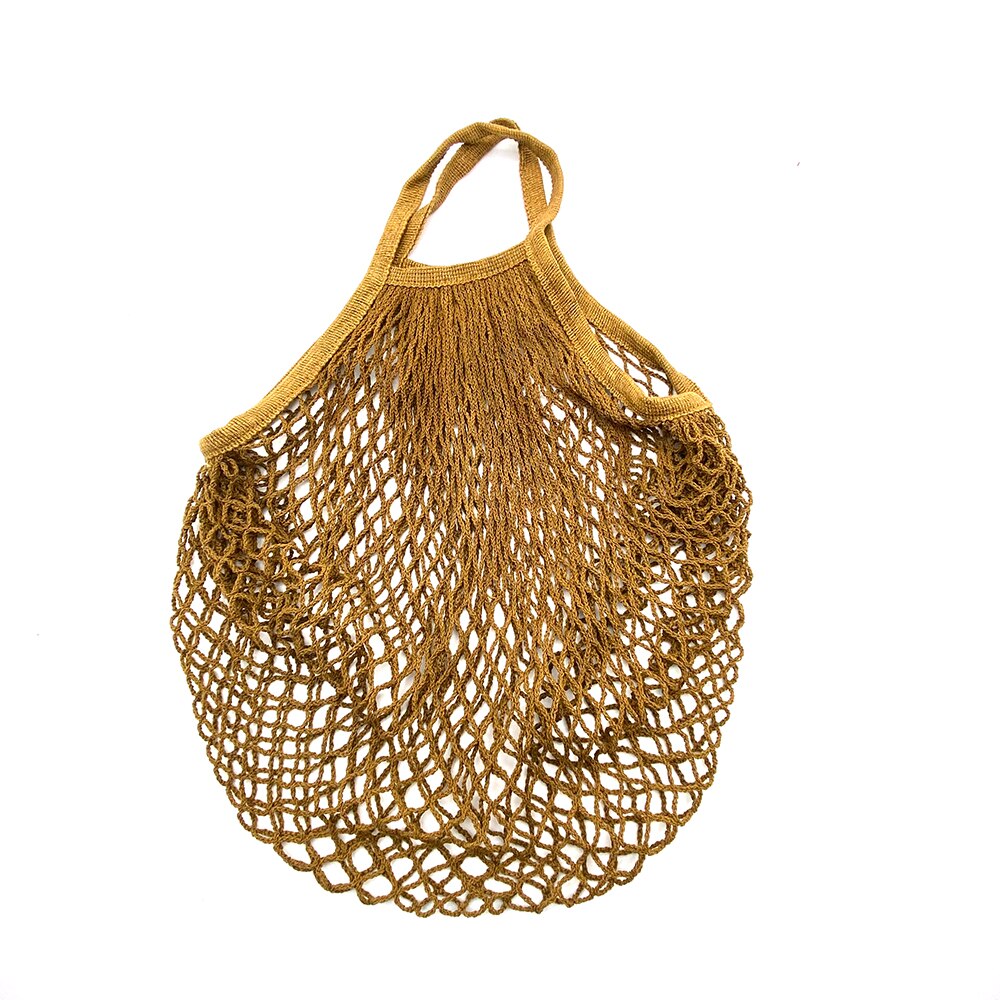 Totes Gittergewebe Tasche Baumwolle Schnur Produzieren Einkaufen Schildkröte-taschen Lebensmittel Kurzen Griff Netz Schulter-Tasche Obst Gemüse wiederverwendbar: F