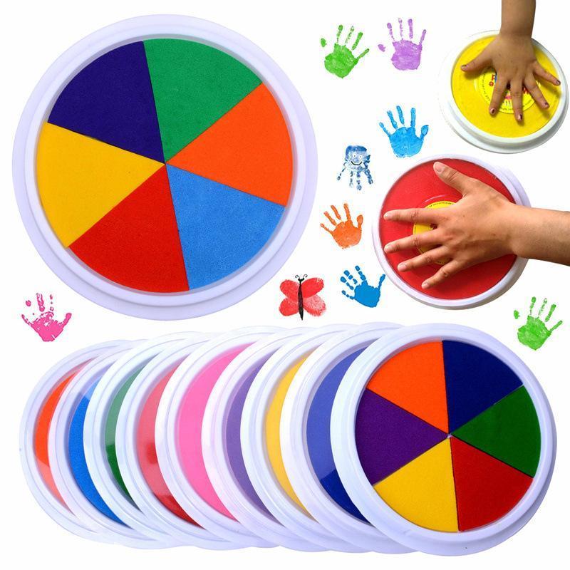 Livre de kit de peinture au doigt amusant 6/12 couleurs avec tampon encreur Enfants Graffiti Coloré Enfants Dessin Jardin Maternelle DIY Artisanat Jouet