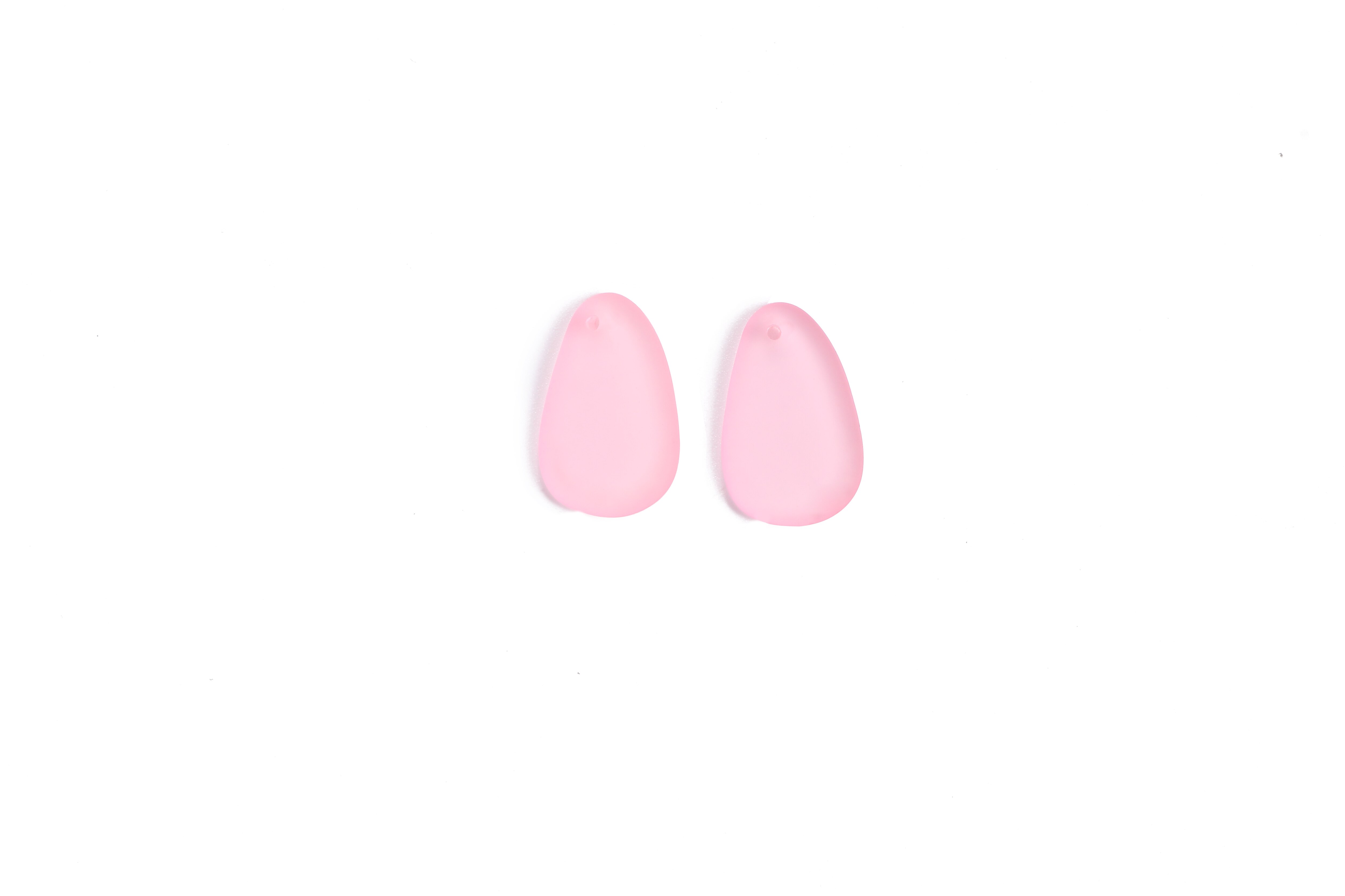 8 Seizoenen Mode Hars Zee Glas Bedels Kleurrijke Frosted Diy Sieraden 26 Mm X 15 Mm (1 "X 5/8") - 24 Mm X 15 Mm (1 "X 5/8"), 5 Stuks: Pink