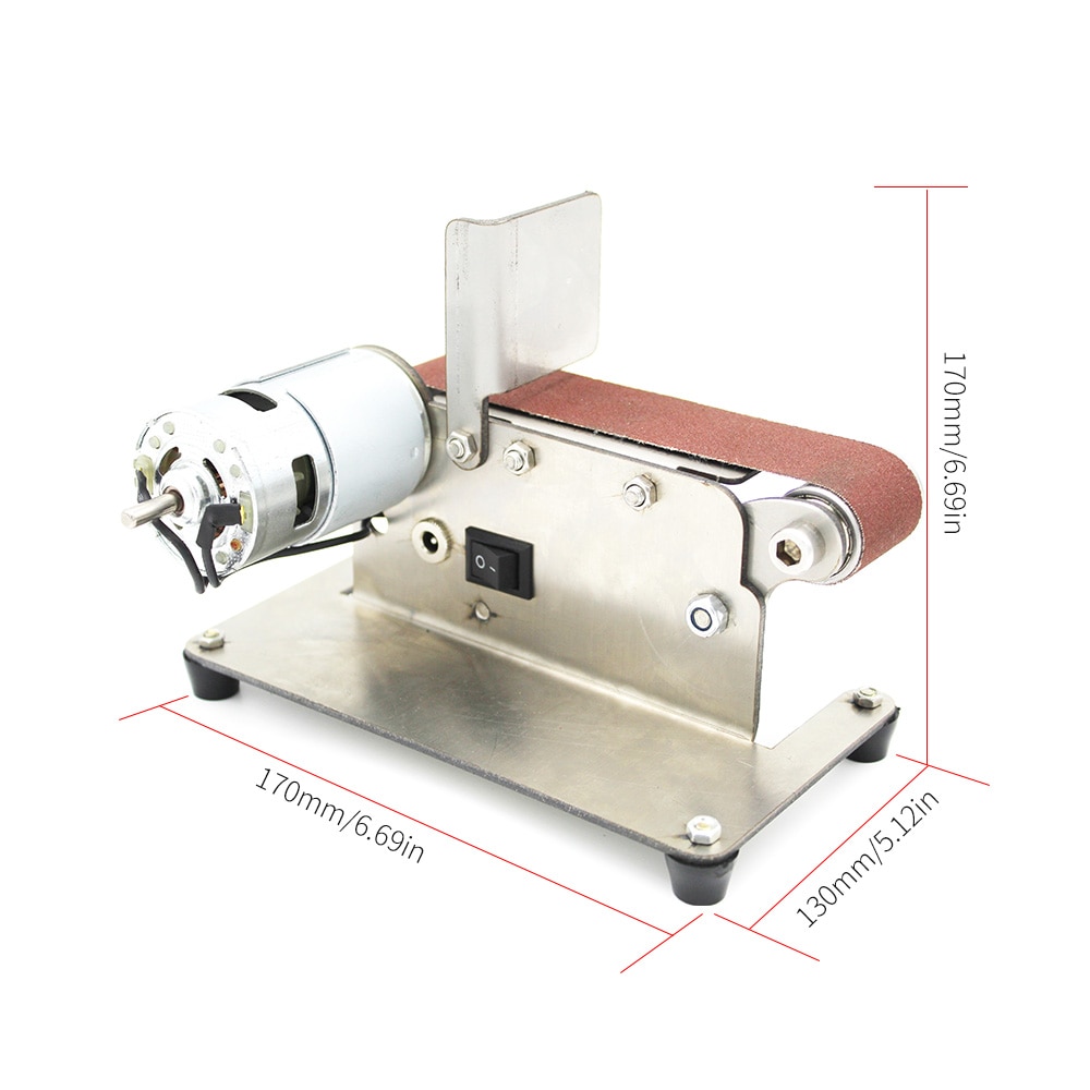 Horizontal Belt Sander Grander Mini Electric Belt Grinding Sander Multifunctional Grinder DIY Polishing Grinding Machine