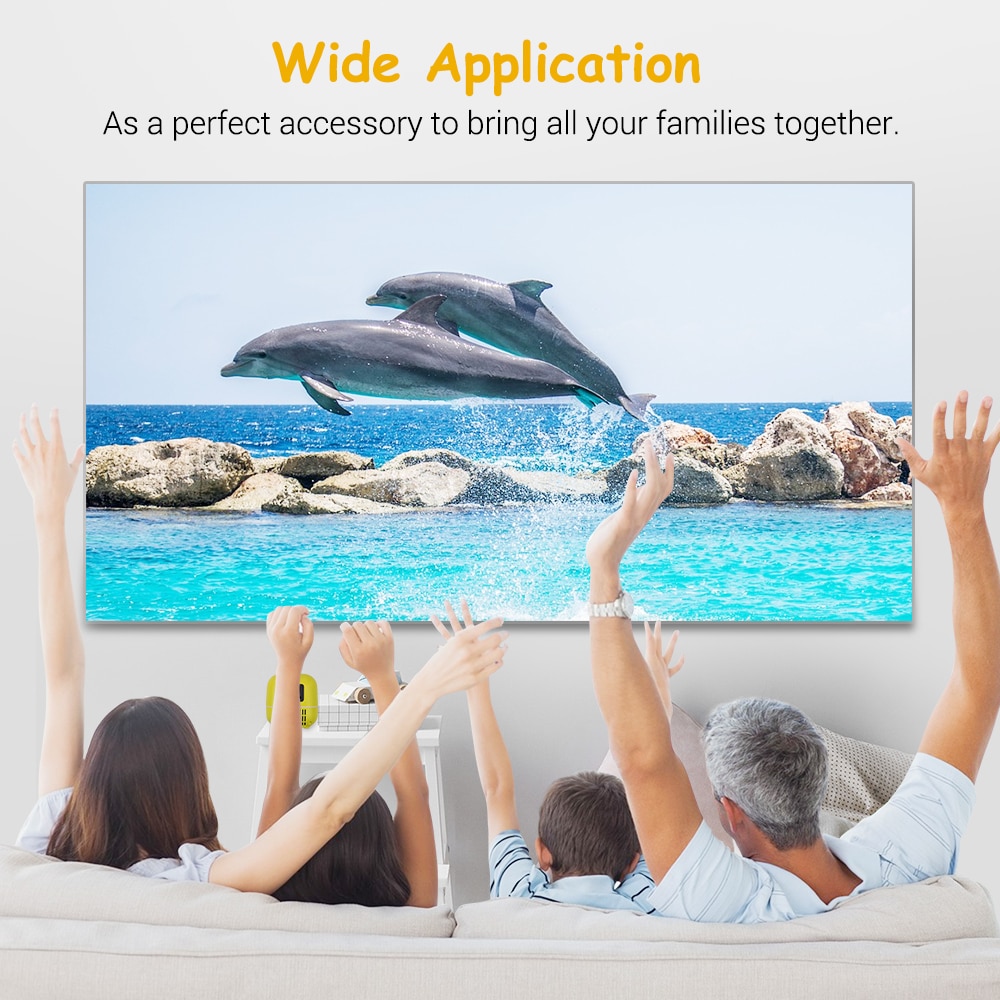 L1 – Mini projecteur Portable pour enfants, wi-fi, USB, 1000 Lumens, 480x320p, pour famille, PC Portable, TV