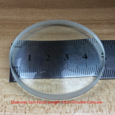 3 stk. glaslinse 3 cm 4 cm 5cm konveks linse konkav linse plan-konveks linse brændvidde måling fysisk optik eksperiment: Guld