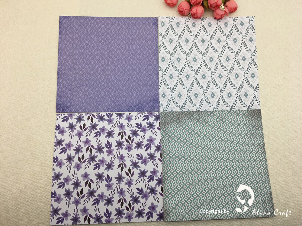 AlinaCraft 24 sheet 6"X6" patterned paper Scrapbooking paper pack handmade craft paper craft Background pad